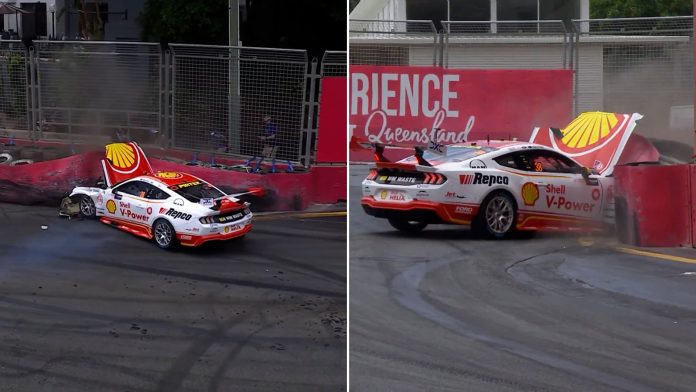 Grave accidente en el Supercars de Australia: un piloto se despistó, chocó contra un muro e hirió a cuatro fotógrafos