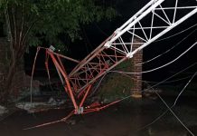 Cayó una antena de comunicación en Chaco por fuertes vientos, granizo y tormenta eléctrica
